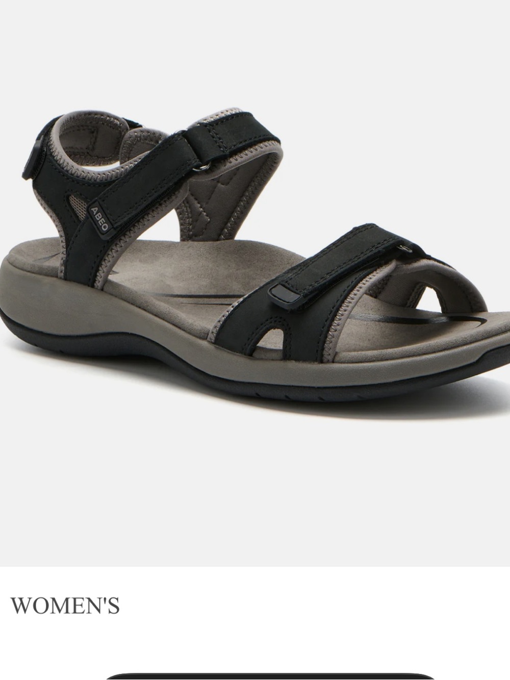 ABEO GOLETA B.I.O. SYSTEM GRAY LEATHER WITH METATARSAL FOOTBED WALKING SZ 8.5